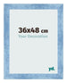 Photo Frame 36x48cm Clear Blue Swept MDF Pisa Front Size | Yourdecoration.com
