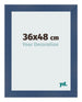 Photo Frame 36x48cm Dark Blue Swept MDF Pisa Front Size | Yourdecoration.com