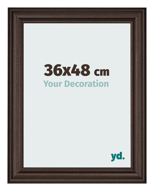 Photo Frame 36x48cm Oak Dark MDF Lazio Front Size | Yourdecoration.com