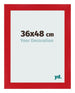 Photo Frame 36x48cm Red MDF Pisa Front Size | Yourdecoration.com