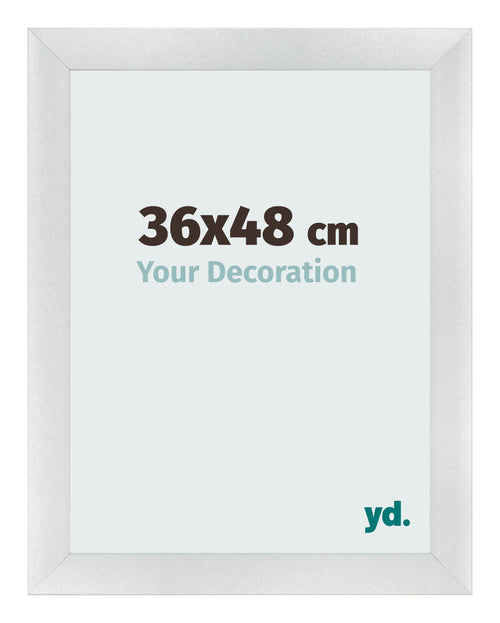 Photo Frame 36x48cm Silver Black Swept MDF Pisa Front Size | Yourdecoration.com