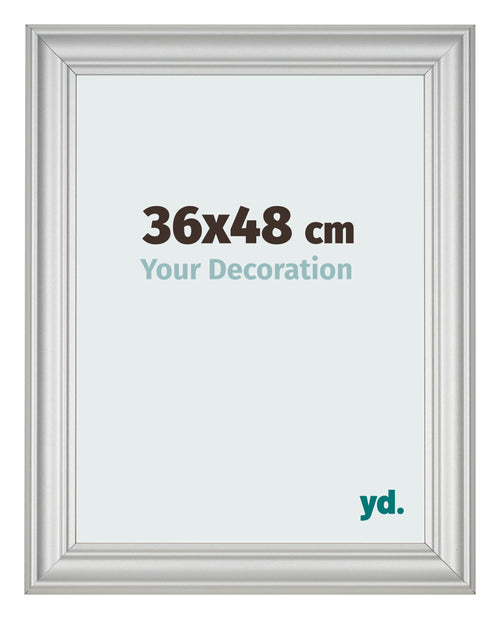 Photo Frame 36x48cm Silver Matte MDF Lazio Front Size | Yourdecoration.com