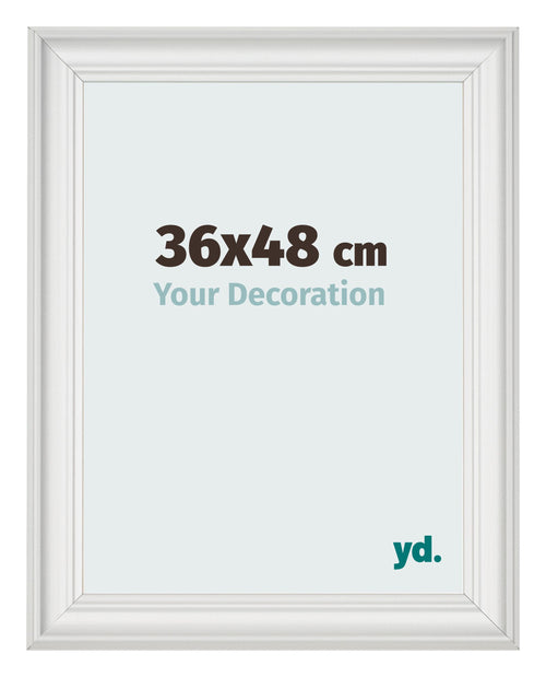 Photo Frame 36x48cm White Swept MDF Lazio Front Size | Yourdecoration.com