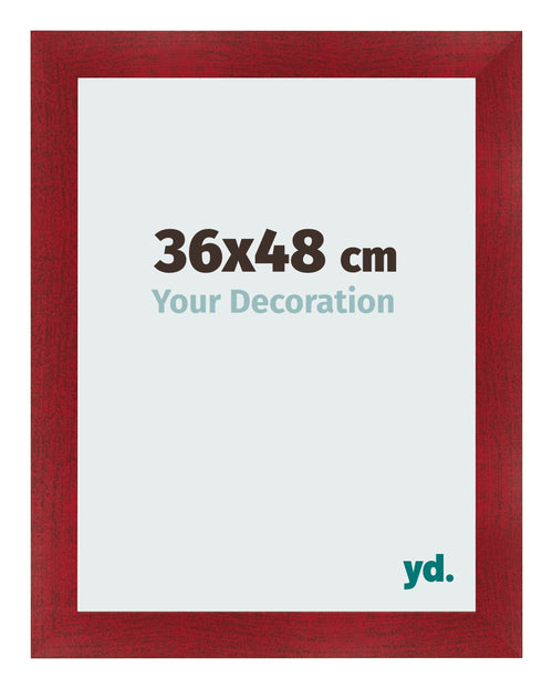 Photo Frame 36x48cm Wine Red Swept MDF Pisa Front Size | Yourdecoration.com