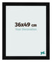Photo Frame 36x49cm Black Silver Polished MDF Pisa Front Size | Yourdecoration.com