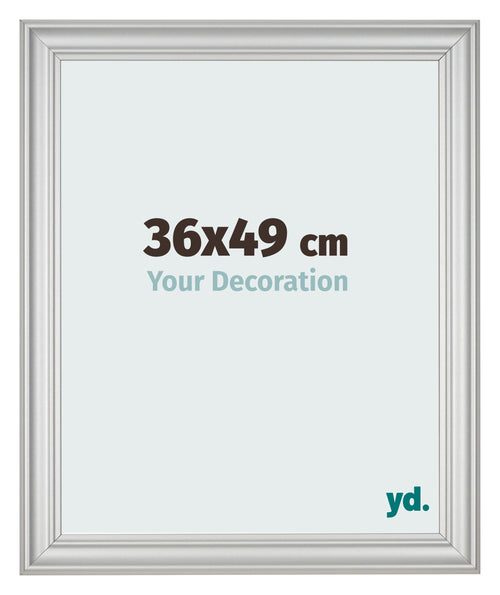 Photo Frame 36x49cm Silver Matte MDF Lazio Front Size | Yourdecoration.com