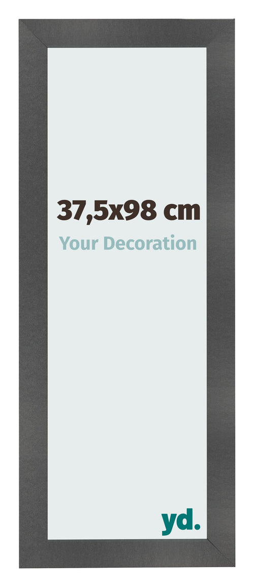 Photo Frame 37 5x98cm Black Silver Polished MDF Pisa Front Size | Yourdecoration.com