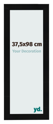 Photo Frame 37 5x98cm Black Silver Polished MDF Pisa Front Size | Yourdecoration.com