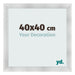 Photo Frame 40x40cm Aluminum Brushed MDF Pisa Front Size | Yourdecoration.com