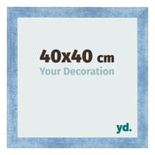 Photo Frame 40x40cm Clear Blue Swept MDF Pisa Front Size | Yourdecoration.com
