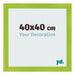 Photo Frame 40x40cm Green MDF Pisa Front Size | Yourdecoration.com