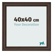 Photo Frame 40x40cm Oak Dark MDF Lazio Front Size | Yourdecoration.com