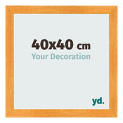 Photo Frame 40x40cm Orange MDF Pisa Front Size | Yourdecoration.com