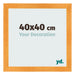 Photo Frame 40x40cm Orange MDF Pisa Front Size | Yourdecoration.com