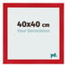 Photo Frame 40x40cm Red MDF Pisa Front Size | Yourdecoration.com