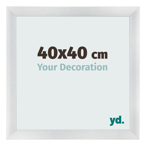 Photo Frame 40x40cm Silver Black Swept MDF Pisa Front Size | Yourdecoration.com