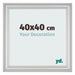 Photo Frame 40x40cm Silver Matte MDF Lazio Front Size | Yourdecoration.com