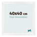 Photo Frame 40x40cm White Vintage MDF Pisa Front Size | Yourdecoration.com