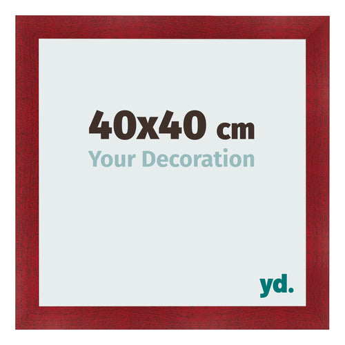 Photo Frame 40x40cm Wine Red Swept MDF Pisa Front Size | Yourdecoration.com