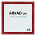 Photo Frame 40x40cm Wine Red Swept MDF Pisa Front Size | Yourdecoration.com