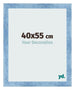 Photo Frame 40x55cm Clear Blue Swept MDF Pisa Front Size | Yourdecoration.com