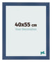 Photo Frame 40x55cm Dark Blue Swept MDF Pisa Front Size | Yourdecoration.com
