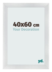 Photo Frame 40x60cm Silver Black Swept MDF Pisa Front Size | Yourdecoration.com