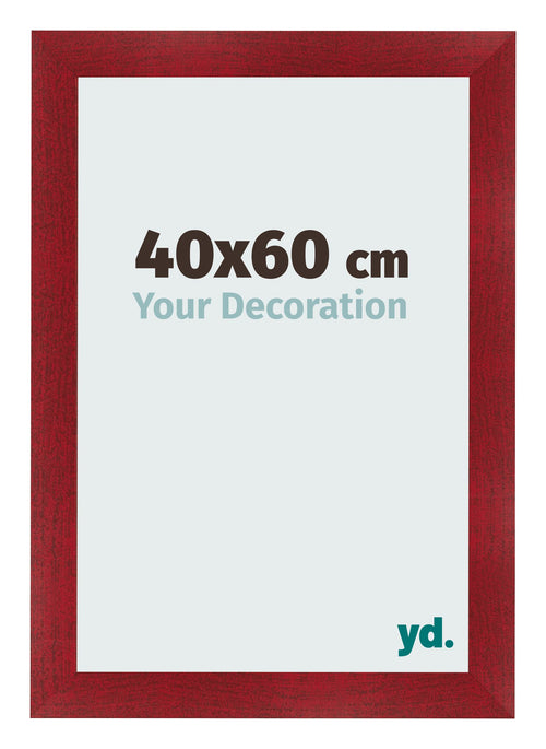 Photo Frame 40x60cm Wine Red Swept MDF Pisa Front Size | Yourdecoration.com