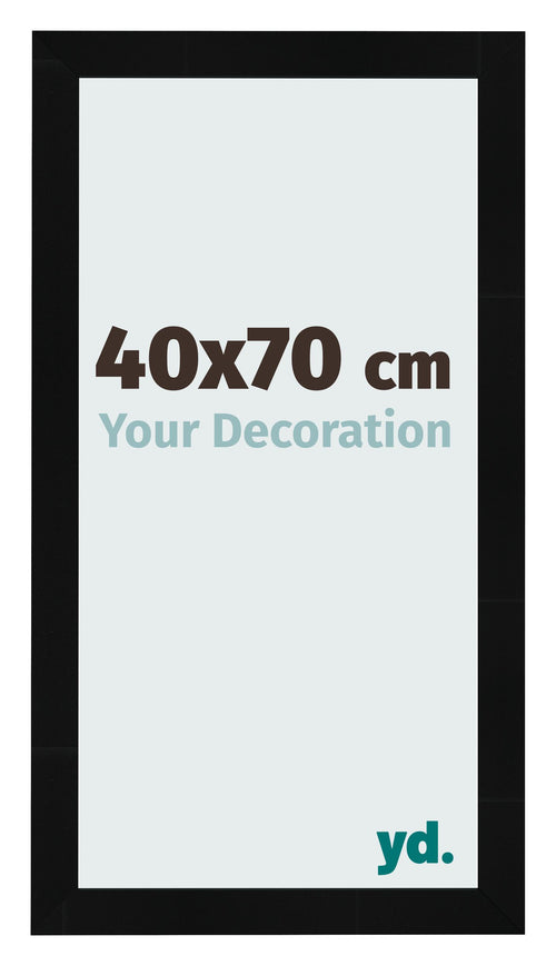 Photo Frame 40x70cm Black Silver Polished MDF Pisa Front Size | Yourdecoration.com
