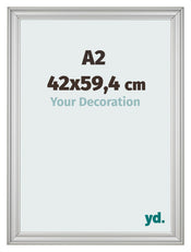 Photo Frame 42x59 4cm A2 Silver Matte MDF Lazio Front Size | Yourdecoration.com