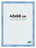 Photo Frame 42x60cm Clear Blue Swept MDF Pisa Front Size | Yourdecoration.com