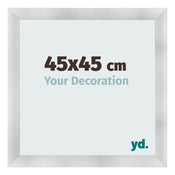 Photo Frame 45x45cm Aluminum Brushed MDF Pisa Front Size | Yourdecoration.com