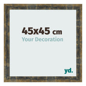 Photo Frame 45x45cm Blue Gold Melange MDF Pisa Front Size | Yourdecoration.com