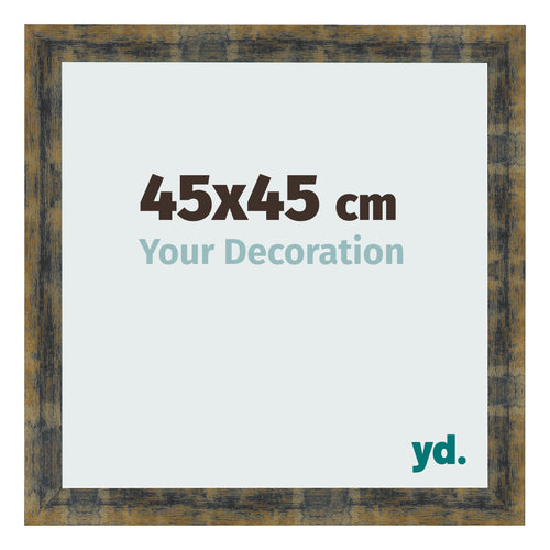 Photo Frame 45x45cm Blue Gold Melange MDF Pisa Front Size | Yourdecoration.com