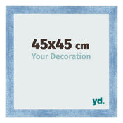 Photo Frame 45x45cm Clear Blue Swept MDF Pisa Front Size | Yourdecoration.com