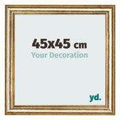 Photo Frame 45x45cm Gold Antique MDF Lazio Front Size | Yourdecoration.com