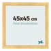 Photo Frame 45x45cm Gold Vintage MDF Pisa Front Size | Yourdecoration.com