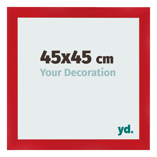 Photo Frame 45x45cm Red MDF Pisa Front Size | Yourdecoration.com