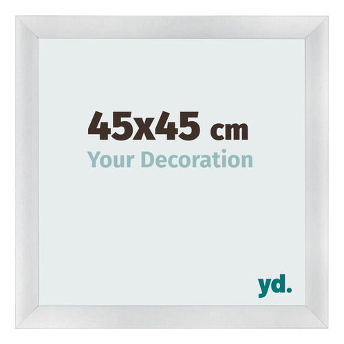 Photo Frame 45x45cm Silver Black Swept MDF Pisa Front Size | Yourdecoration.com