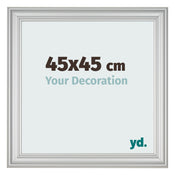 Photo Frame 45x45cm Silver Matte MDF Lazio Front Size | Yourdecoration.com