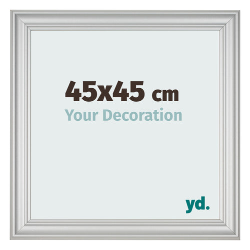 Photo Frame 45x45cm Silver Matte MDF Lazio Front Size | Yourdecoration.com