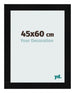 Photo Frame 45x60cm Black Silver Polished MDF Pisa Front Size | Yourdecoration.com