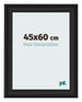 Photo Frame 45x60cm Black Woodgrain MDF Lazio Front Size | Yourdecoration.com