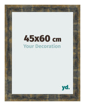 Photo Frame 45x60cm Blue Gold Melange MDF Pisa Front Size | Yourdecoration.com