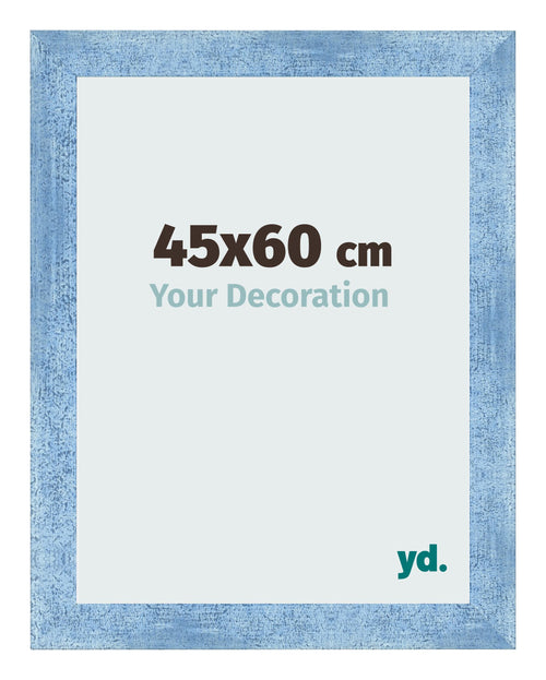 Photo Frame 45x60cm Clear Blue Swept MDF Pisa Front Size | Yourdecoration.com