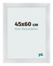 Photo Frame 45x60cm Silver Black Swept MDF Pisa Front Size | Yourdecoration.com