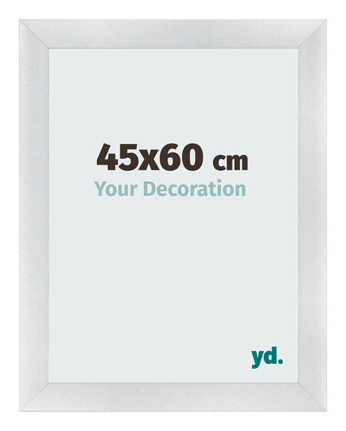 Photo Frame 45x60cm Silver Black Swept MDF Pisa Front Size | Yourdecoration.com