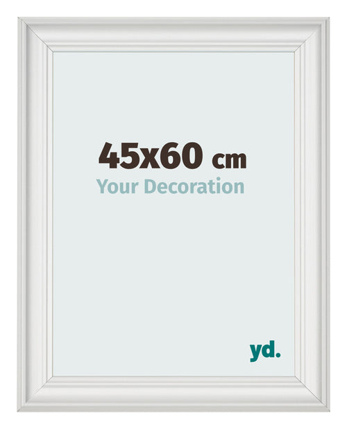 Photo Frame 45x60cm White Swept MDF Lazio Front Size | Yourdecoration.com