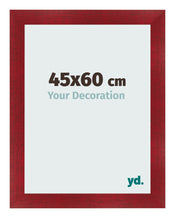 Photo Frame 45x60cm Wine Red Swept MDF Pisa Front Size | Yourdecoration.com
