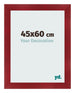 Photo Frame 45x60cm Wine Red Swept MDF Pisa Front Size | Yourdecoration.com
